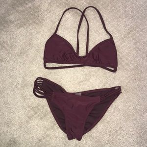Maroon bikini